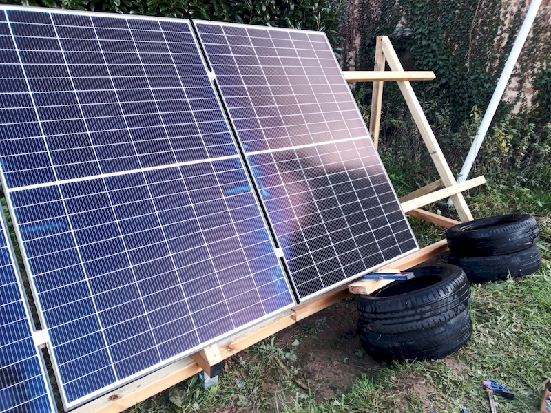 Panneaux solaires installés